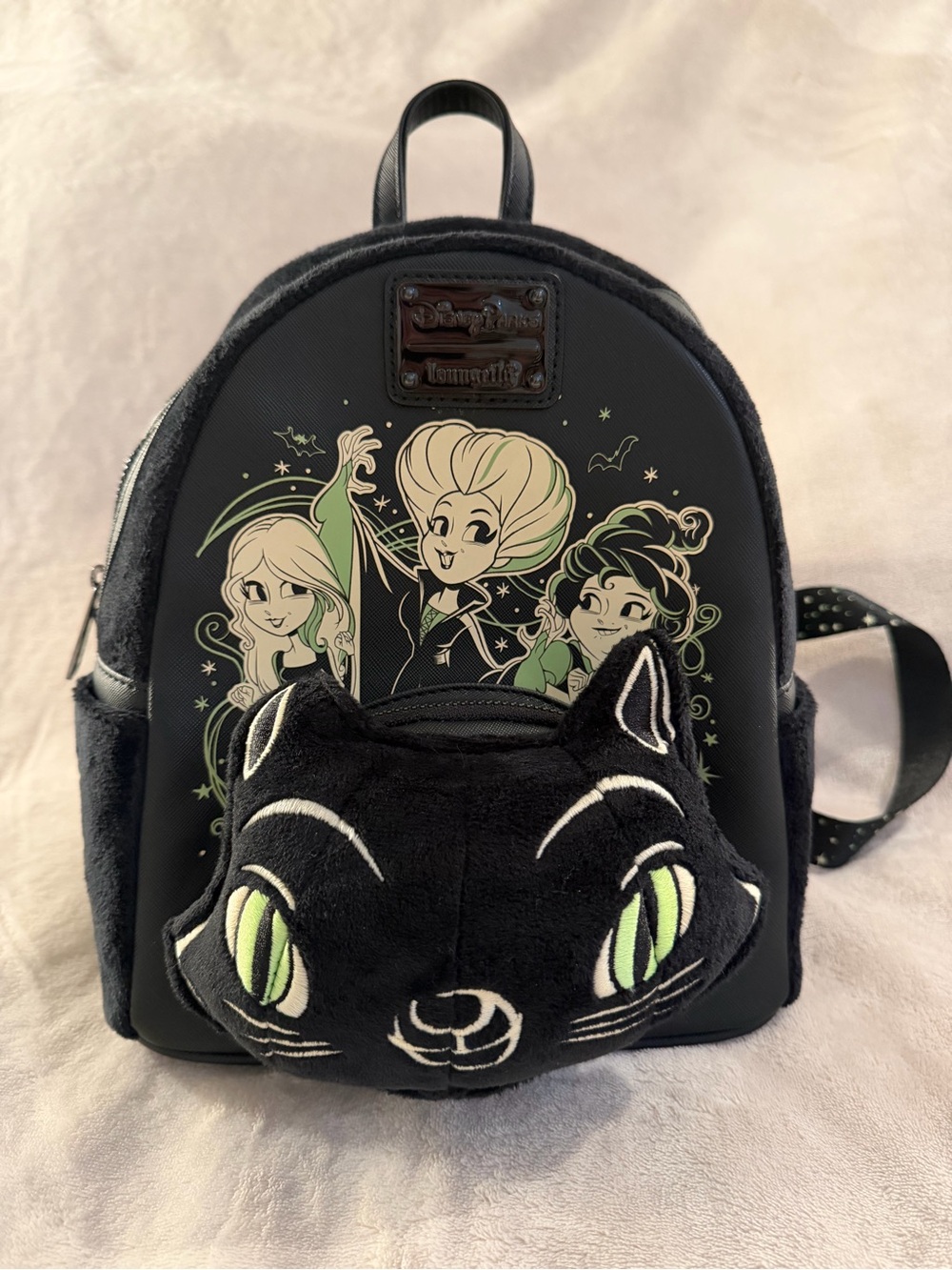 Disney Loungefly Hocus Pocus Binx Glow in the Dark Halloween Mini Backpack